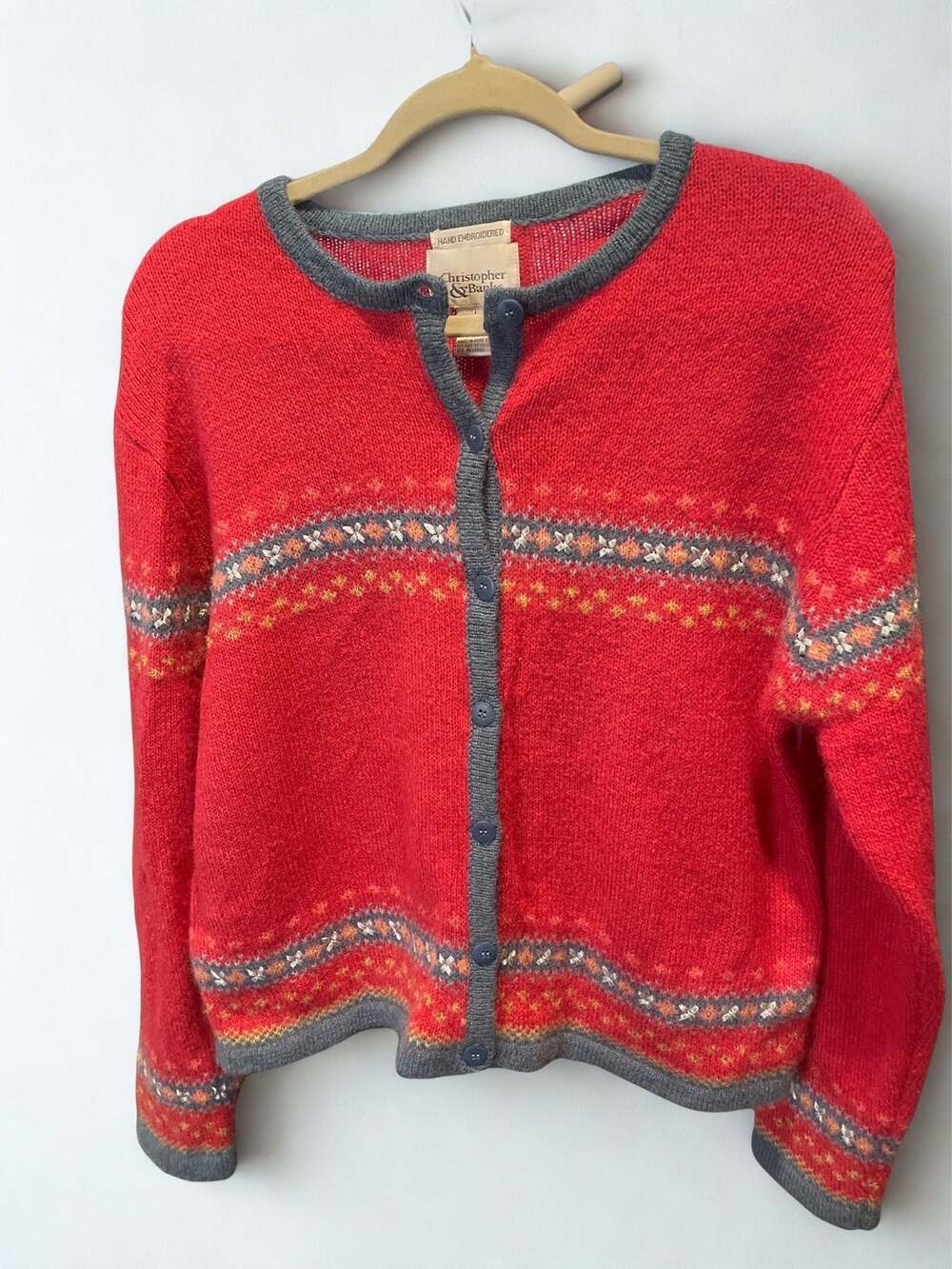 Christopher & Banks- Christmas Granny Sweater- L